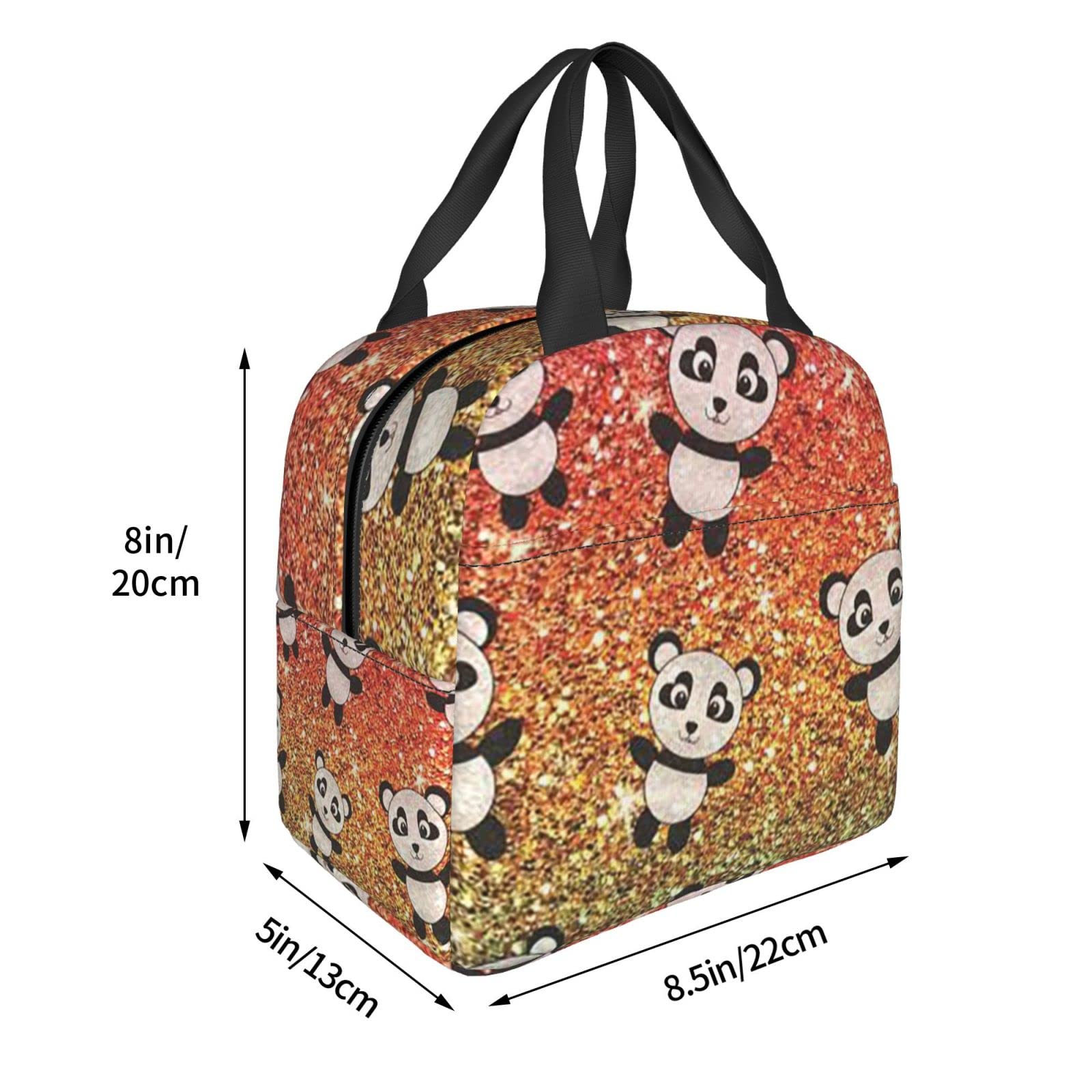 Amazon｜キラキラパンダ ランチバッグ ランチトートバッグ お弁当袋